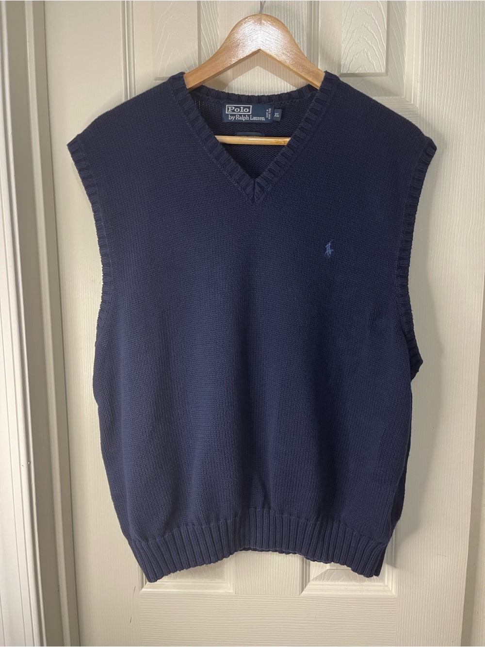 Polo Ralph Lauren Blue Cotton Preppy Classic Sweater blue Pony size XL